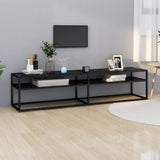 vidaXL Meuble TV Transparent 180x40x40,5 cm Verre trempé