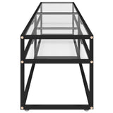vidaXL Meuble TV Transparent 180x40x40,5 cm Verre trempé