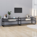 vidaXL Meuble TV Transparent 180x40x40,5 cm Verre trempé