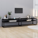 vidaXL Meuble TV Transparent 180x40x40,5 cm Verre trempé
