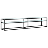 vidaXL Meuble TV Transparent 180x40x40,5 cm Verre trempé
