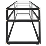 vidaXL Meuble TV Transparent 180x40x40,5 cm Verre trempé