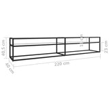vidaXL Meuble TV Transparent 180x40x40,5 cm Verre trempé