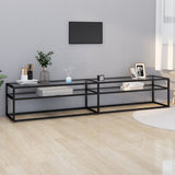 vidaXL Meuble TV Transparent 180x40x40,5 cm Verre trempé
