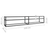 vidaXL Meuble TV Transparent 180x40x40,5 cm Verre trempé