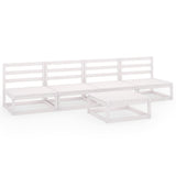 vidaXL Salon de jardin 5 pcs avec coussins Bois de pin massif