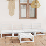 vidaXL Salon de jardin 5 pcs avec coussins Bois de pin massif