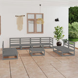 vidaXL Salon de jardin 9 pcs avec coussins Bois de pin massif