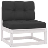 vidaXL Salon de jardin 5 pcs avec coussins Bois de pin massif