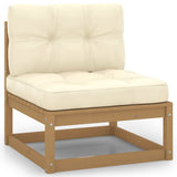vidaXL Salon de jardin 5 pcs avec coussins Bois de pin massif