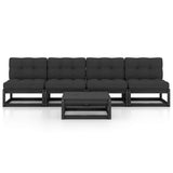 vidaXL Salon de jardin 5 pcs avec coussins Bois de pin massif