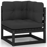 vidaXL Salon de jardin 9 pcs avec coussins Bois de pin massif