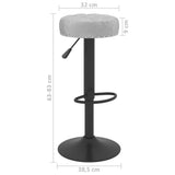 vidaXL Tabourets de bar lot de 2 gris velours