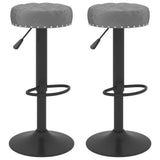 vidaXL Tabourets de bar lot de 2 gris velours