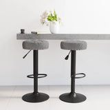 vidaXL Tabourets de bar lot de 2 gris velours