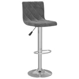 vidaXL Tabourets de bar lot de 2 gris foncé velours