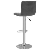 vidaXL Tabourets de bar lot de 2 gris foncé velours