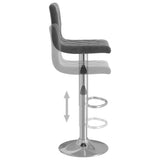 vidaXL Tabourets de bar lot de 2 gris foncé velours