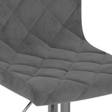 vidaXL Tabourets de bar lot de 2 gris foncé velours