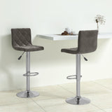 vidaXL Tabourets de bar lot de 2 gris foncé velours