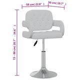 vidaXL Chaises à manger pivotantes lot de 2 noir similicuir