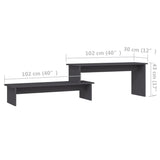 vidaXL Meuble TV Noir brillant 180x30x43 cm Aggloméré
