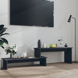 vidaXL Meuble TV Noir brillant 180x30x43 cm Aggloméré
