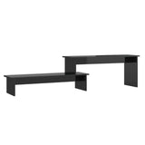vidaXL Meuble TV Noir brillant 180x30x43 cm Aggloméré