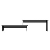 vidaXL Meuble TV Noir brillant 180x30x43 cm Aggloméré