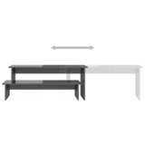 vidaXL Meuble TV Noir brillant 180x30x43 cm Aggloméré