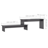 vidaXL Meuble TV Noir brillant 180x30x43 cm Aggloméré