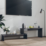 vidaXL Meuble TV Noir brillant 180x30x43 cm Aggloméré