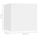 vidaXL Ensemble de meubles TV 10 pcs Blanc Bois d'ingénierie