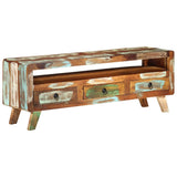 vidaXL Meuble TV 110x30x40 cm Bois massif de manguier
