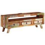 vidaXL Meuble TV 110x30x40 cm Bois massif de manguier