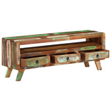 vidaXL Meuble TV 110x30x40 cm Bois massif de manguier