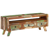vidaXL Meuble TV 110x30x40 cm Bois massif de manguier