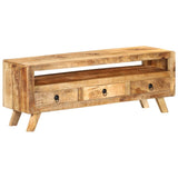 vidaXL Meuble TV 110x30x40 cm Bois massif de manguier