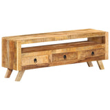 vidaXL Meuble TV 110x30x40 cm Bois massif de manguier