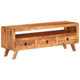vidaXL Meuble TV 110x30x40 cm Bois massif de manguier