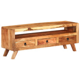 vidaXL Meuble TV 110x30x40 cm Bois massif de manguier