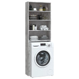 vidaXL Meuble pour machine à laver Gris béton 64x24x190 cm