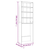 vidaXL Meuble pour machine à laver Gris béton 64x24x190 cm
