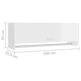 vidaXL Garde-robe gris béton 100x32,5x35 cm bois d'ingénierie