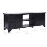 vidaXL Meuble TV Blanc 108x30x40 cm Bois de Paulownia solide