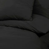 vidaXL Ensemble de housse de couette Noir 240x220 cm Microfibre légère