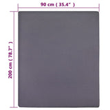 vidaXL Draps-housses Jersey 2 pcs Blanc 160x200 cm Coton