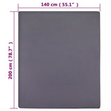 vidaXL Draps-housses Jersey 2 pcs Blanc 160x200 cm Coton
