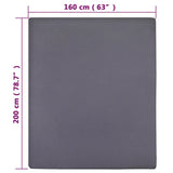 vidaXL Draps-housses Jersey 2 pcs Blanc 160x200 cm Coton