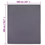 vidaXL Draps-housses Jersey 2 pcs Blanc 160x200 cm Coton